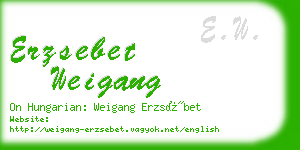 erzsebet weigang business card